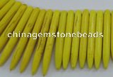 CTD2021 Top drilled 5*20mm - 5*45mm sticks turquoise beads