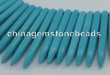 CTD2023 Top drilled 5*20mm - 5*45mm sticks turquoise beads