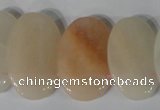 CTD21 Top drilled 20*30mm oval pink aventurine beads wholesale