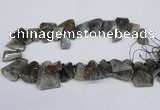 CTD2103 Top drilled 15*25mm - 25*30mm freeform labradorite beads