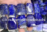 CTD2106 Top drilled 20*28mm - 22*32mm faceted freeform lapis lazuli beads