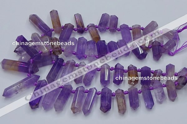 CTD2110 Top drilled 10*25mm - 12*45mm sticks ametrine beads