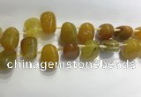 CTD2121 Top drilled 15*25mm - 18*25mm freeform agate beads