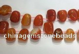 CTD2124 Top drilled 15*25mm - 18*25mm freeform agate beads