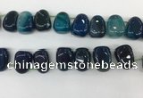 CTD2127 Top drilled 15*25mm - 18*25mm freeform agate beads