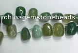 CTD2128 Top drilled 15*25mm - 18*25mm freeform agate beads