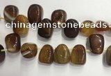 CTD2131 Top drilled 15*25mm - 18*25mm freeform agate beads