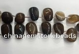 CTD2132 Top drilled 15*25mm - 18*25mm freeform agate beads