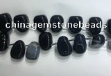 CTD2133 Top drilled 15*25mm - 18*25mm freeform agate beads