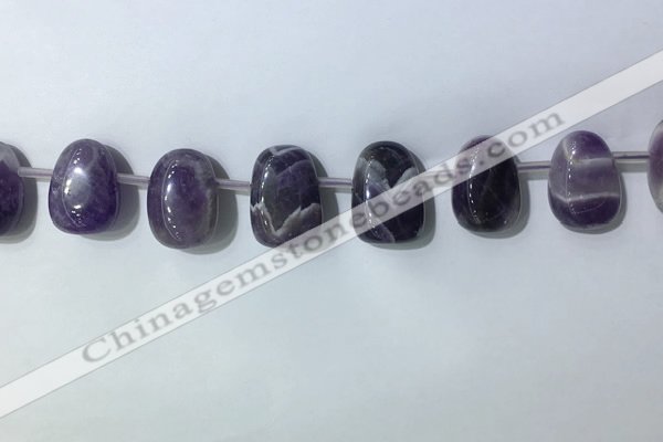 CTD2144 Top drilled 15*25mm - 18*25mm freeform dogtooth amethyst beads