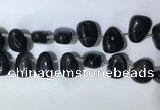 CTD2145 Top drilled 15*25mm - 18*25mm freeform smoky quartz beads