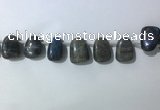 CTD2151 Top drilled 15*25mm - 18*25mm freeform labradorite beads