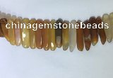 CTD2162 Top drilled 8*20mm - 10*40mm sticks agate gemstone beads