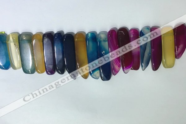 CTD2173 Top drilled 8*20mm - 10*40mm sticks agate gemstone beads