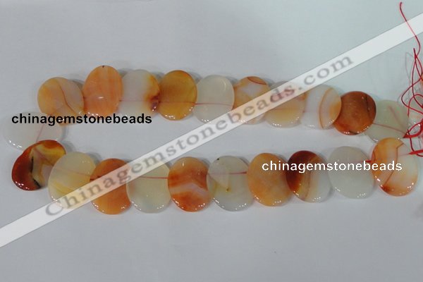 CTD22 Top drilled 20*30mm oval agate gemstone beads wholesale