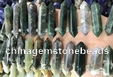 CTD2245 Top drilled 10*22mm - 12*45mm faceted nuggets Indian agate beads