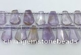 CTD2266 Top drilled 16*28mm - 20*30mm faceted freeform ametrine beads