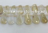 CTD2267 Top drilled 16*28mm - 20*30mm faceted freeform citrine beads