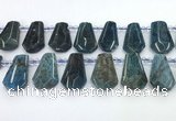 CTD2276 Top drilled 16*28mm - 20*30mm faceted freeform apatite beads