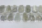 CTD2331 Top drilled 16*18mm - 20*30mm freeform white moonstone beads