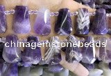 CTD2339 Top drilled 16*18mm - 20*30mm freeform dogtooth amethyst beads