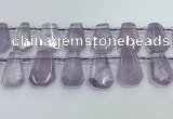 CTD2355 Top drilled 16*18mm - 20*30mm faceted freeform amethyst beads