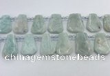 CTD2366 Top drilled 16*18mm - 20*30mm faceted freeform amazonite beads