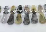 CTD2367 Top drilled 16*18mm - 20*30mm freeform montana agate beads