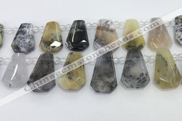 CTD2367 Top drilled 16*18mm - 20*30mm freeform montana agate beads