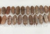 CTD2394 Top drilled 13*30mm - 14*42mm sticks moonstone beads