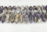 CTD2395 Top drilled 13*30mm - 14*42mm sticks charoite beads