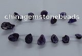 CTD2502 Top drilled 15*20mm - 25*35mm freeform druzy agate beads