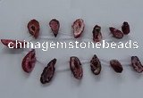 CTD2503 Top drilled 15*20mm - 25*35mm freeform druzy agate beads