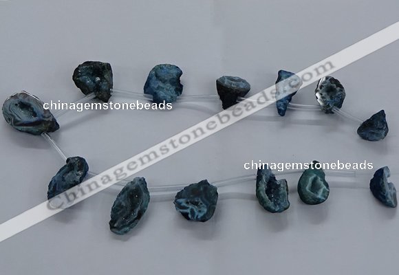 CTD2504 Top drilled 15*20mm - 25*35mm freeform druzy agate beads