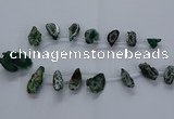 CTD2505 Top drilled 15*20mm - 25*35mm freeform druzy agate beads