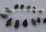 CTD2506 Top drilled 15*20mm - 25*35mm freeform druzy agate beads