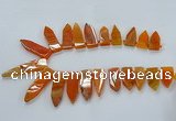 CTD2510 Top drilled 15*25mm - 16*50mm sticks agate gemstone beads