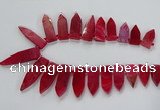 CTD2512 Top drilled 15*25mm - 16*50mm sticks agate gemstone beads