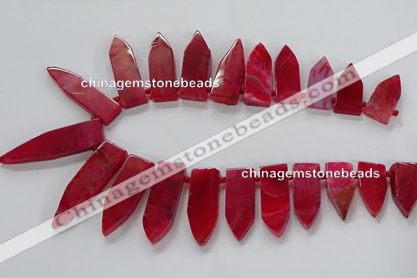 CTD2512 Top drilled 15*25mm - 16*50mm sticks agate gemstone beads