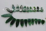 CTD2514 Top drilled 15*25mm - 16*50mm sticks agate gemstone beads