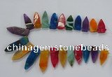 CTD2515 Top drilled 15*25mm - 16*50mm sticks agate gemstone beads