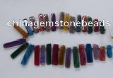 CTD2522 Top drilled 10*25mm - 12*50mm sticks agate gemstone beads