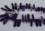 CTD2534 Top drilled 8*30mm - 11*50mm sticks agate gemstone beads