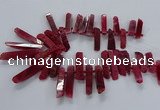 CTD2535 Top drilled 8*30mm - 11*50mm sticks agate gemstone beads