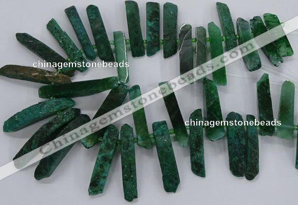 CTD2538 Top drilled 8*30mm - 11*50mm sticks agate gemstone beads