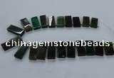 CTD2546 Top drilled 12*20mm - 15*40mm rectangle agate gemstone beads