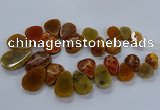 CTD2549 Top drilled 18*25mm - 30*40mm freeform agate gemstone beads