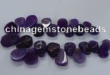 CTD2550 Top drilled 18*25mm - 30*40mm freeform agate gemstone beads