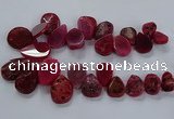 CTD2551 Top drilled 18*25mm - 30*40mm freeform agate gemstone beads