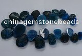 CTD2552 Top drilled 18*25mm - 30*40mm freeform agate gemstone beads